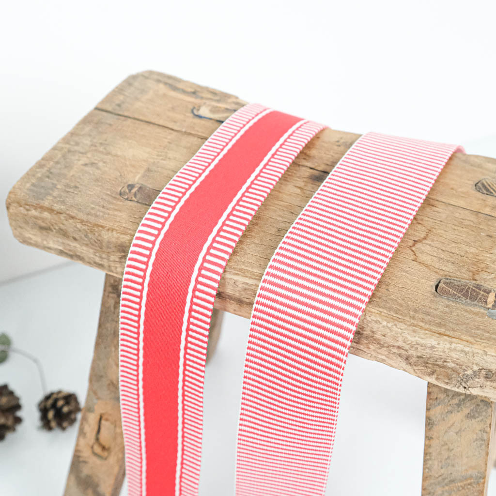 Two-Tone Red Striped Strap - Maison Klem